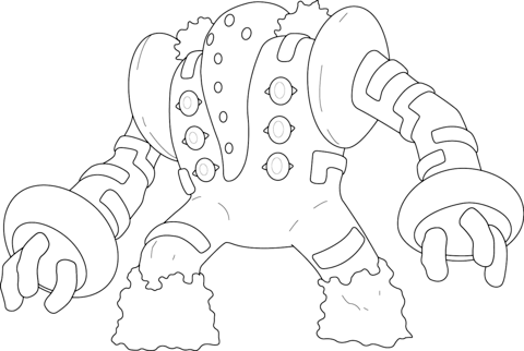 Regigigas Pokemon Coloring Page